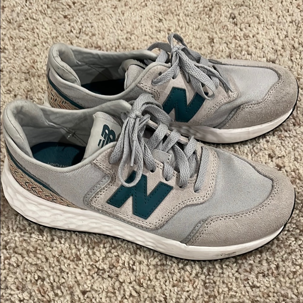 New Balance Gray and Teal Athletic Shoes